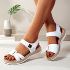Zara | Women's Adjustable Strap Platform Sandals, Open-Toe Summer Sandals | The Shrader Sisters