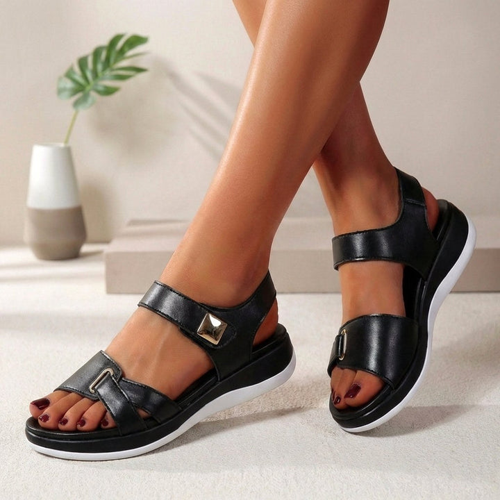Zara | Women's Adjustable Strap Platform Sandals, Open-Toe Summer Sandals | The Shrader Sisters