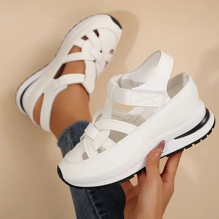 Zoe | Women's Comfortable Flat Sandals - White